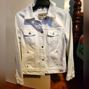 White Jean Guess jacket women's medium